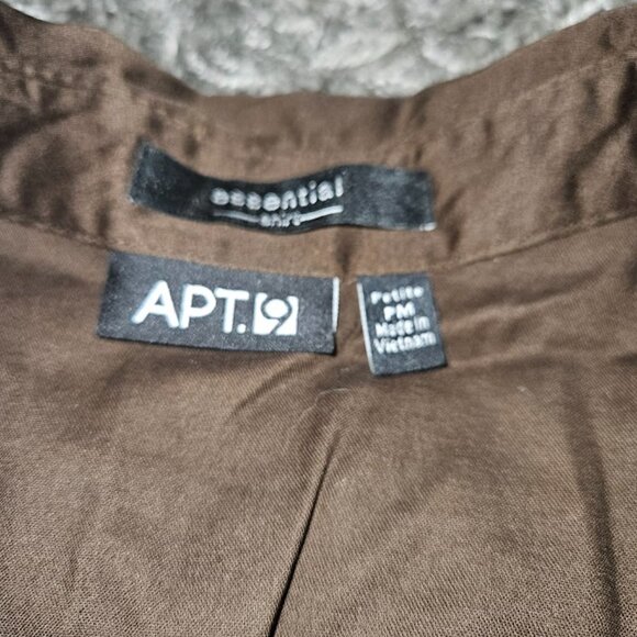 Apt. 9 Button Up Shirt 3/4 length sleeves - Picture 2 of 2